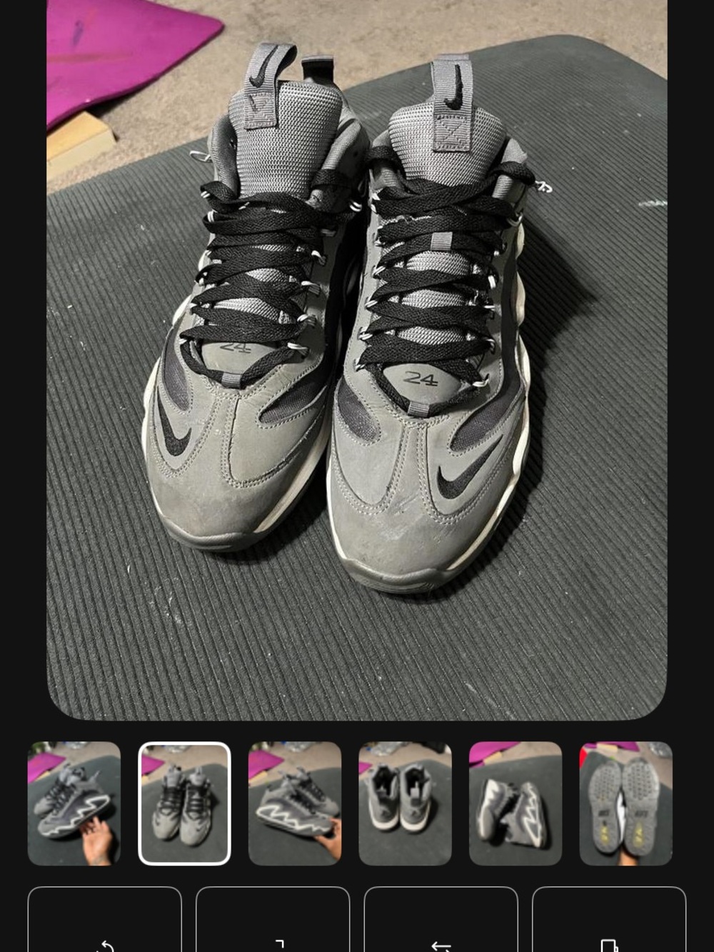 Nike Gray and Black Men's Athletic Sneakers